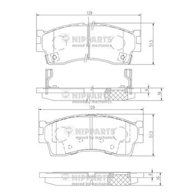 Nipparts J3600308 Тормозные колодки