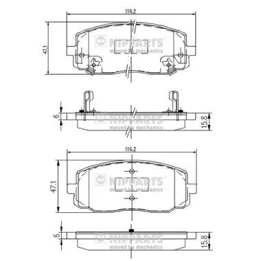 Nipparts J3600323 Гальмівні колодки