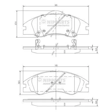 Nipparts J3600326 Гальмівні колодки