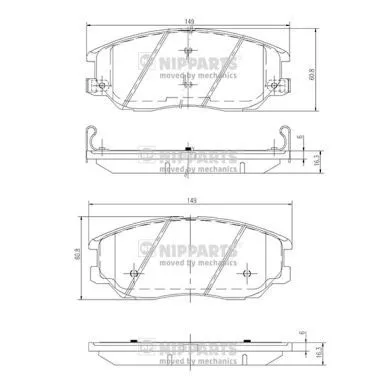 Nipparts J3600327 Тормозные колодки