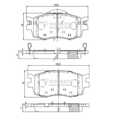 Nipparts J3600542 Гальмівні колодки