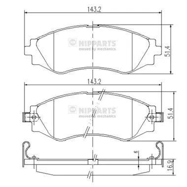 Nipparts J3600902 Тормозные колодки