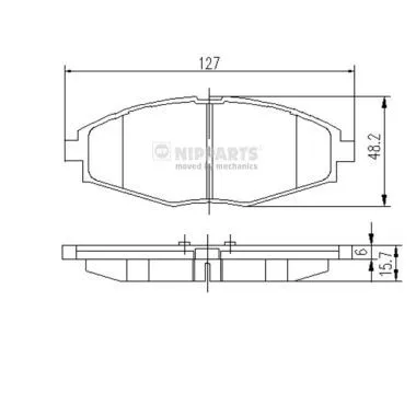 Nipparts J3600909 Гальмівні колодки