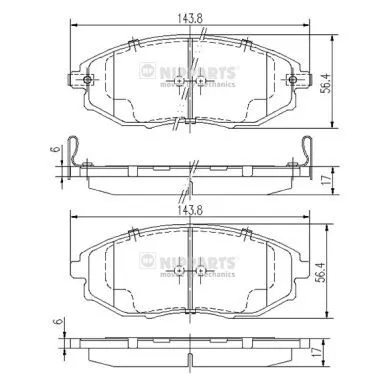 Nipparts J3600912 Тормозные колодки