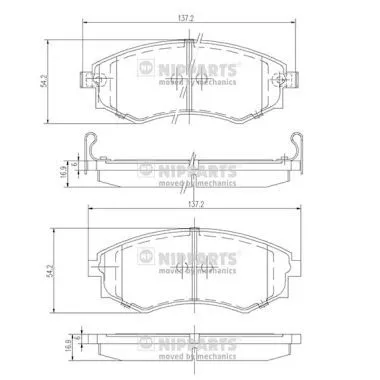 Nipparts J3601055 Тормозные колодки