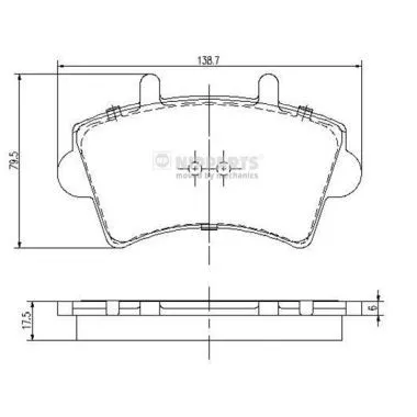 Nipparts J3601079 Гальмівні колодки