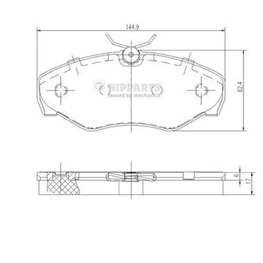 Nipparts J3601080 Гальмівні колодки