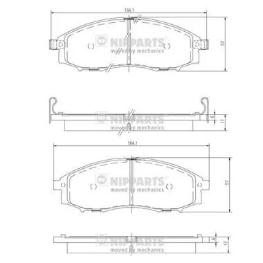 Nipparts J3601088 Гальмівні колодки