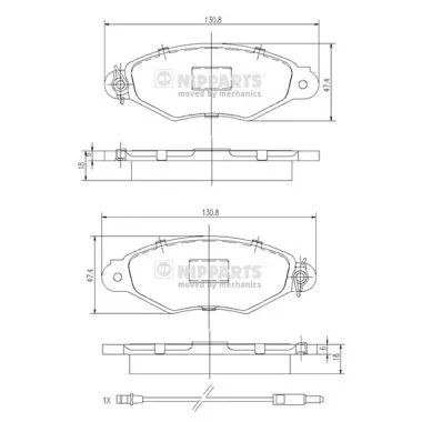 Nipparts J3601093 Тормозные колодки