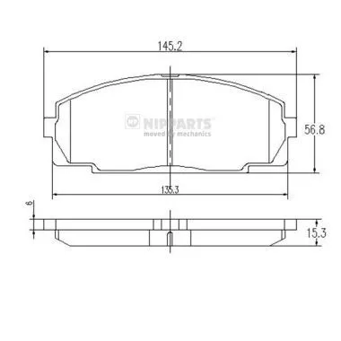 Nipparts J3602076 Гальмівні колодки