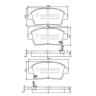 Nipparts J3602088 Тормозные колодки