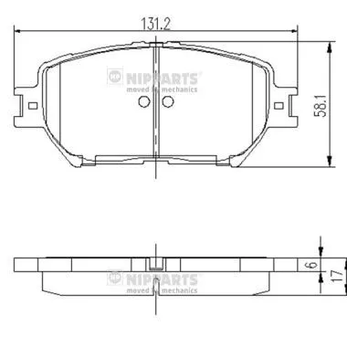 Nipparts J3602099 Гальмівні колодки