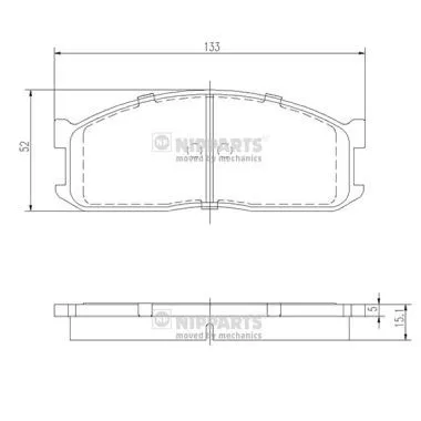 Nipparts J3603025 Тормозные колодки