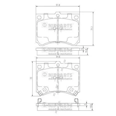 Nipparts J3603035 Тормозные колодки