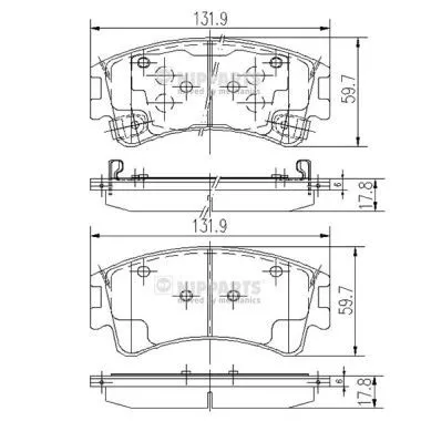 Nipparts J3603056 Гальмівні колодки