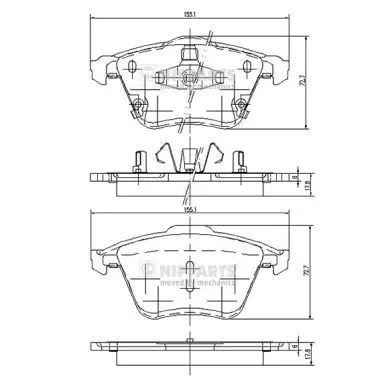 Nipparts J3603067 Гальмівні колодки