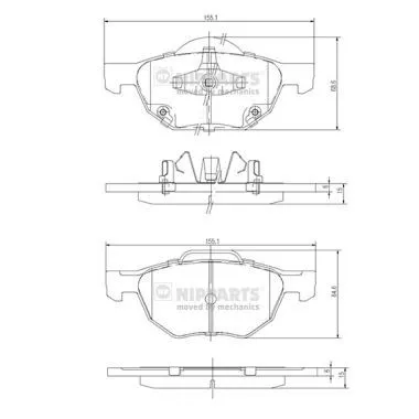 Nipparts J3604064 Гальмівні колодки