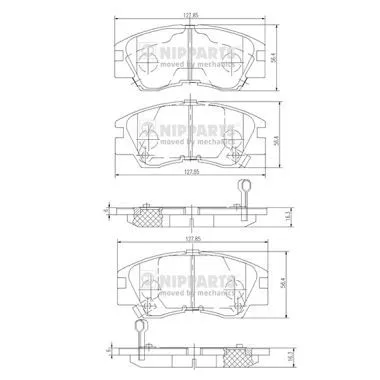 Nipparts J3605027 Гальмівні колодки