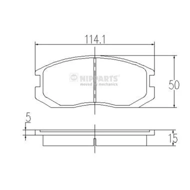 Nipparts J3605032 Гальмівні колодки