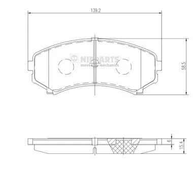 Nipparts J3605039 Гальмівні колодки