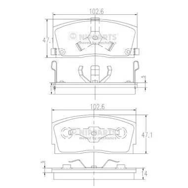 Nipparts J3606006 Гальмівні колодки