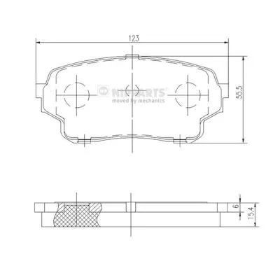 Nipparts J3608027 Тормозные колодки