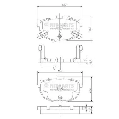 Nipparts J3610505 Гальмівні колодки