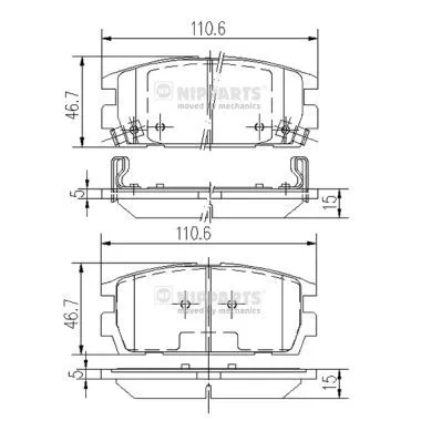 Nipparts J3610511 Тормозные колодки