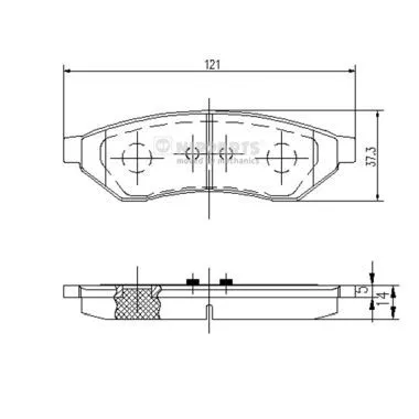 Nipparts J3610902 Гальмівні колодки