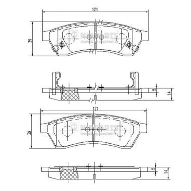 Nipparts J3610904 Тормозные колодки