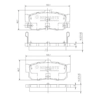 Nipparts J3611034 Тормозные колодки