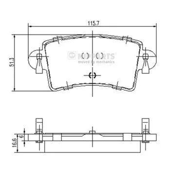 Nipparts J3611046 Гальмівні колодки