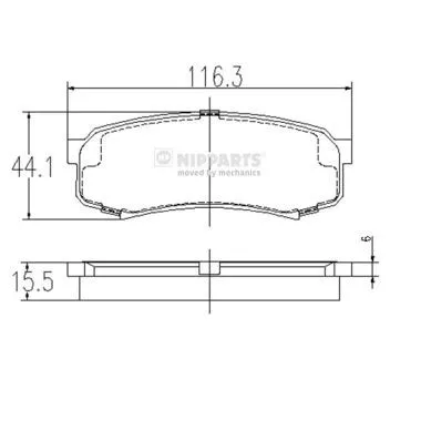 Nipparts J3612010 Гальмівні колодки