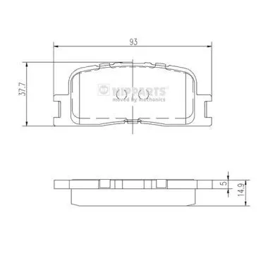 Nipparts J3612024 Тормозные колодки