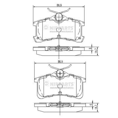 Nipparts J3612026 Тормозные колодки