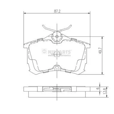 Nipparts J3614015 Гальмівні колодки