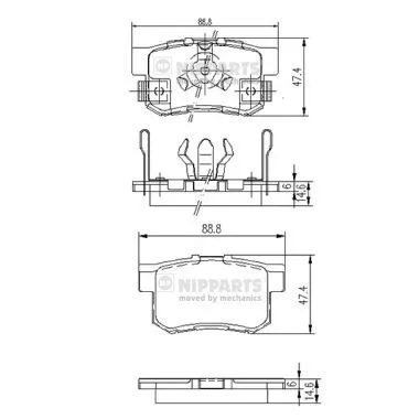 Nipparts J3614017 Тормозные колодки