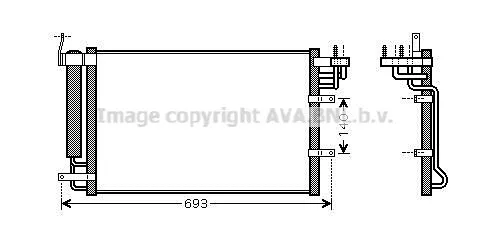 AVA QUALITY COOLING KA5093D Радіатор кондиціонера