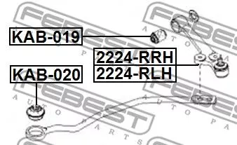 Febest KAB-020 Сайлентблок рычага