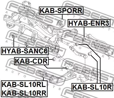 Febest KAB-SL10RR Сайлентблок рычага