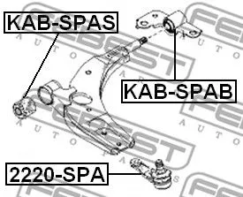 Febest KAB-SPAB Сайлентблок ричагу