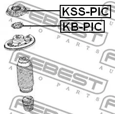 Febest KB-PIC Опорний підшипник амортизатора