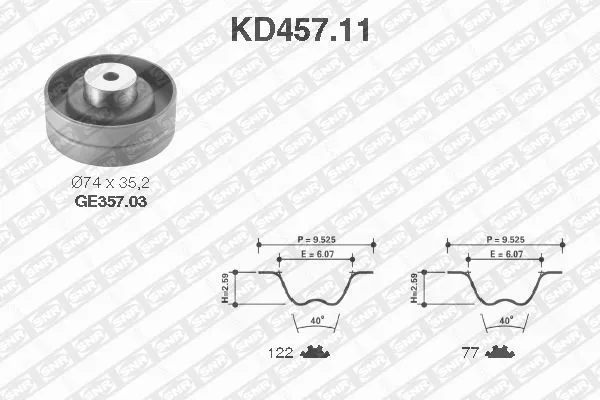 SNR KD457.11 Комплект ремня ГРМ