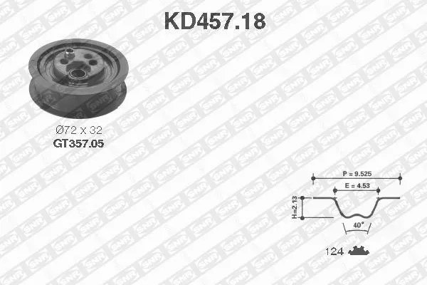 SNR KD457.18 Комплект ремня ГРМ