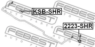 Febest KSB-SHR Втулка стабилизатора