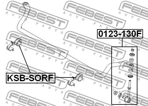Febest KSB-SORF Втулка стабілізатора