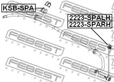 Febest KSB-SPA Втулка стабілізатора
