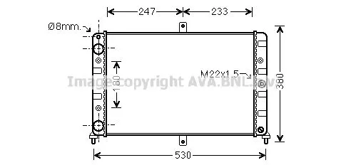 AVA QUALITY COOLING LA 2008 Радіатор охолодження двигуна