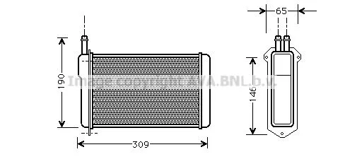 AVA QUALITY COOLING LA6009 Радиатор печки