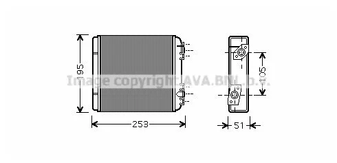 AVA QUALITY COOLING LA6020 Радиатор печки